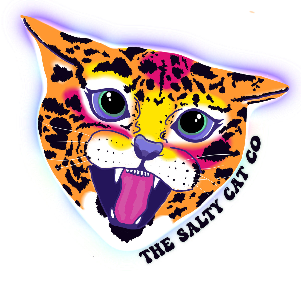 90s SCC Logo Mini Sticker – The Salty Cat Collective